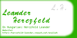 leander herczfeld business card